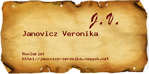 Janovicz Veronika névjegykártya