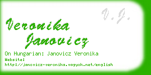 veronika janovicz business card